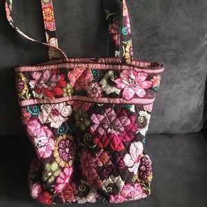 Mod pink floral Vera Bradley tote